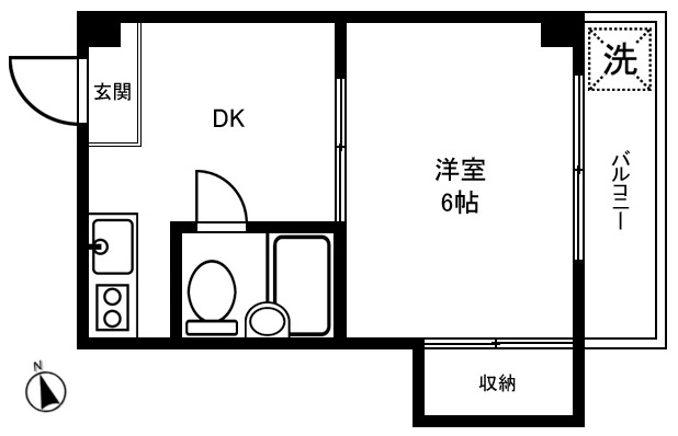 1DK IkejiriOhashi (Denentoshi) NOKey$ 25%OFF F90
