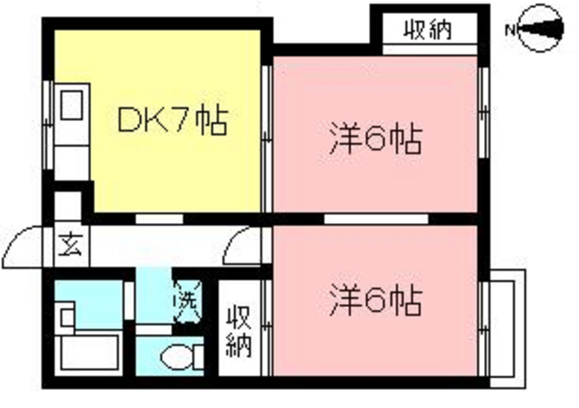 2DK Kokuryo (Chofu) NOKey$ W91