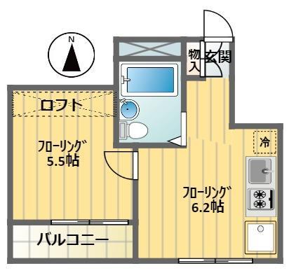 1DK Asagaya (Chuo) NOKey$ 25%OFF W23