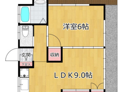 1LDK34 / Miyazakidai10 / NOKey$ / CornerRoom W77