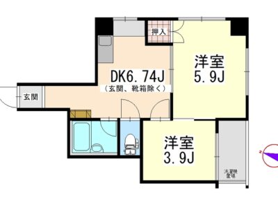 2DK Hatagaya (Keio) NOKey$ NODep S82