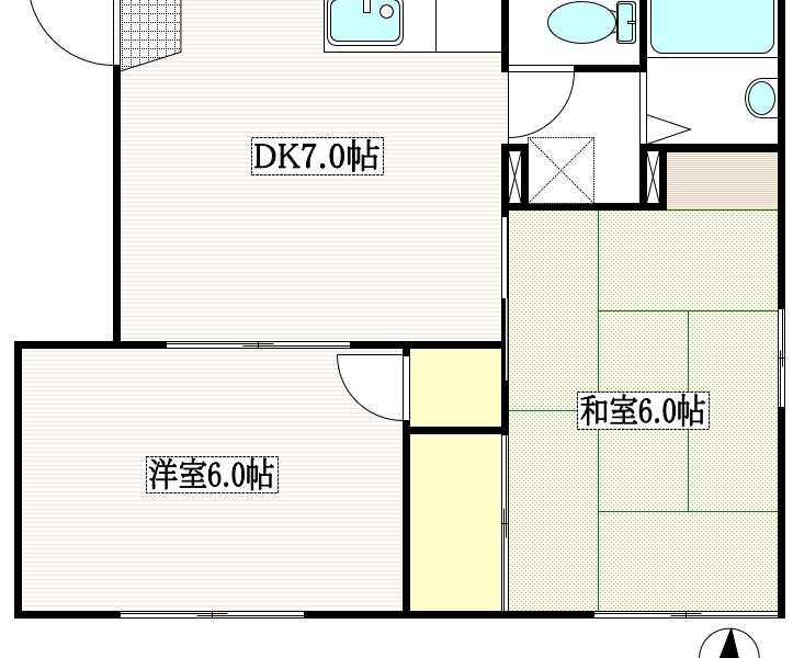 2DK Kokubunji (Kokubunji) NOKey$ F87