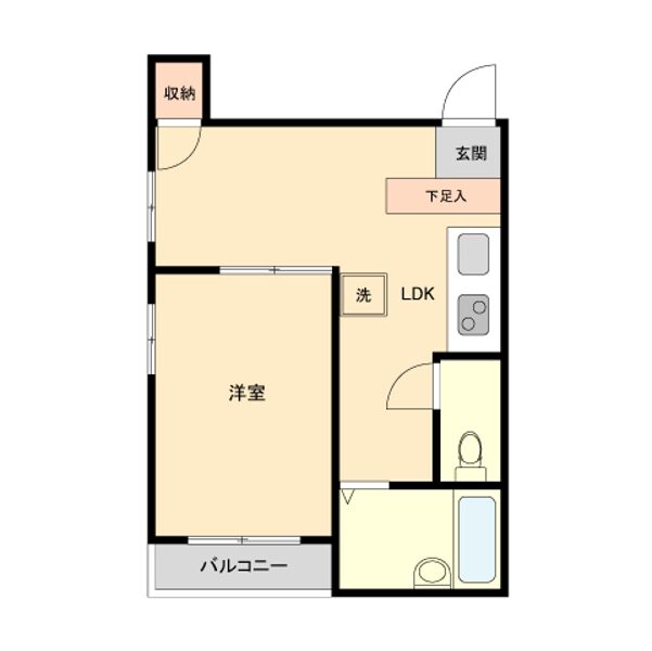 1LDK29 / MusashiShinjo5 / NOKey$ / CornerRoom F89