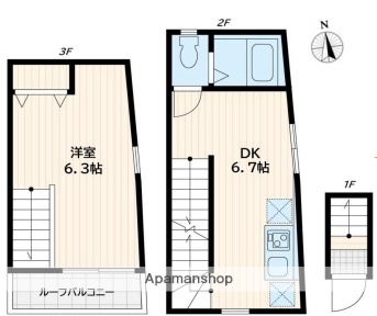 1DK32 / Ebaramachi3 / NOKey$ / Maisonette R15