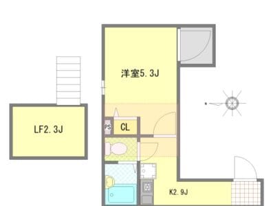 1K Loft Apt with FREE Internet in UMEJIMA W25