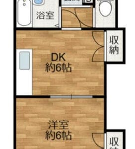 1DK Top Floor Apt in Shinozaki F89 001