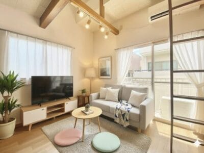 1K Loft Apt on Top Floor in Mizonokuchi W86