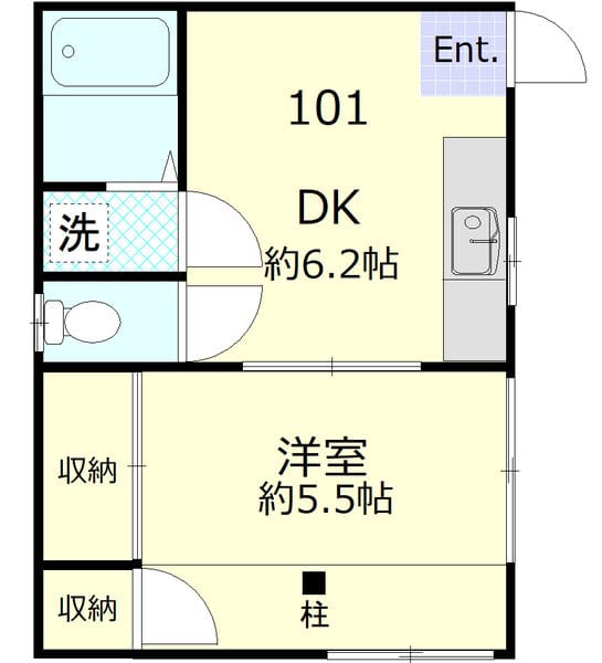 1DK Corner Room Apt Close to Station in KeiseiTakasago W60 000