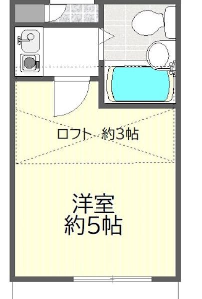 1K Loft Apt on Top Floor in Zoshiki W86