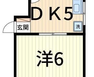 1DK Top Floor Apt with Separate BT in Shibamata R74 100