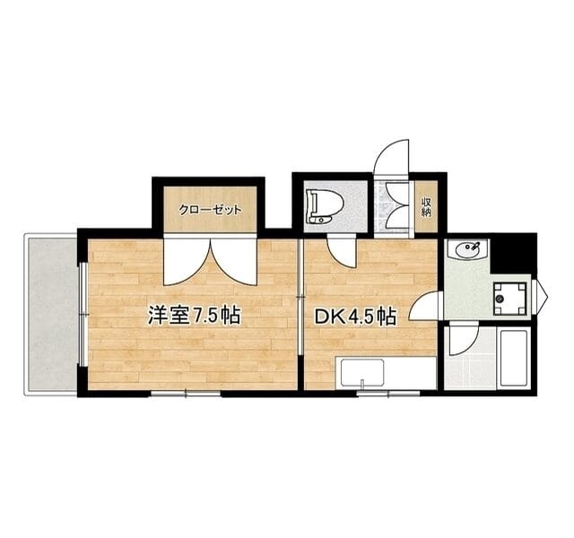 1DK Corner Room Apt in MusashiNakahara R89 001