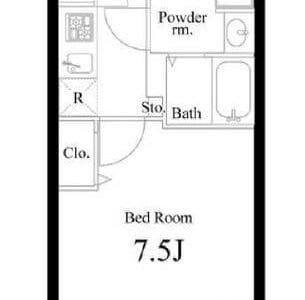 ★1K Apt with Separate BT in Machiya R17