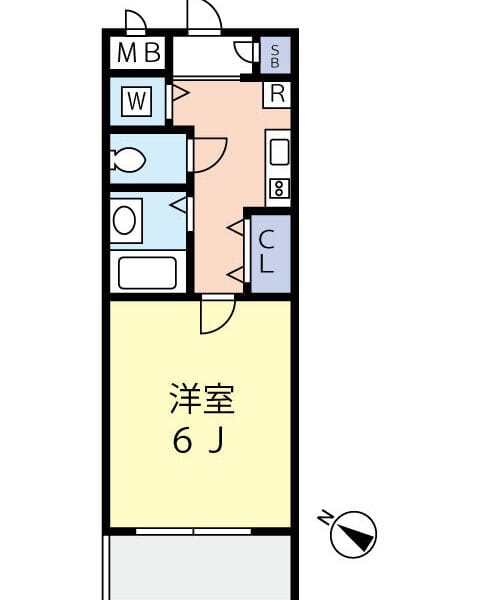 1K Apt with Separate BT in Hatsudai R04