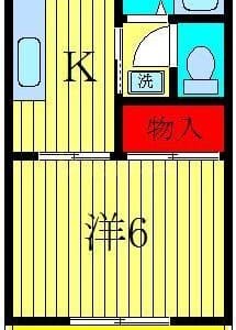 1DK Apt with Separate BT in Kameari F87 000