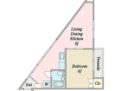 1LDK Corner Room Apt in ShinKoiwa R87 101