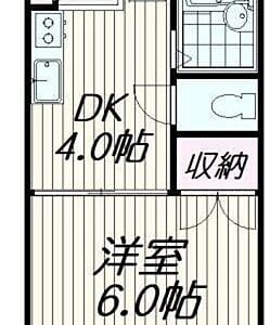 1DK Top Floor Apt with Separate BT in YukigayaOtsuka W90 100
