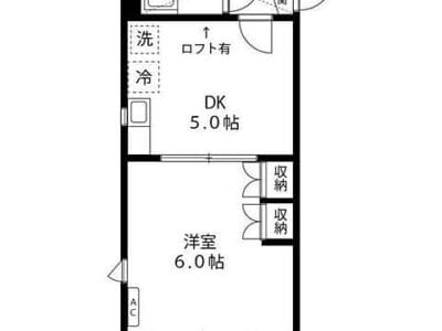 1DK Apt on Top Floor in Numabukuro W89 001