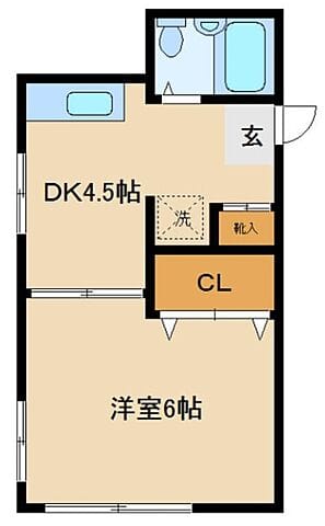 1DK Corner Room Apt in Ebaramachi W71 100
