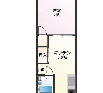 1DK Top Floor Apt Close to Station in Kamimachi W86 100