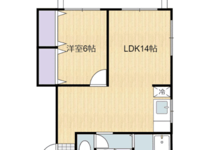 1LDK Corner Room Apt in Funabori F90 005