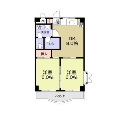 〇2DK Apt on Top Floor in Machida R93 101