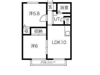2LDK TSURUKAWA NOKey$ NODep F01001