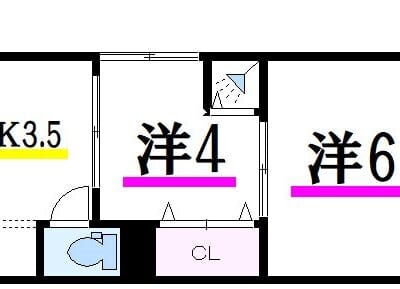 2K Apt on Top Floor in KOIWA F73 000