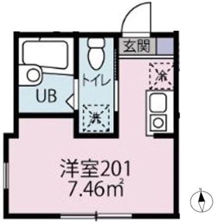 1R Corner Room Apt in Okurayama W17 002