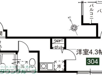 1K Corner Room Apt in HigashiOmiya W22 001