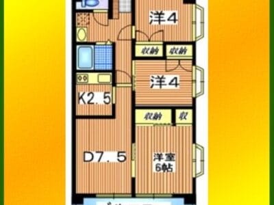 3DK Corner Room Apt in Hanakoganei R87 001