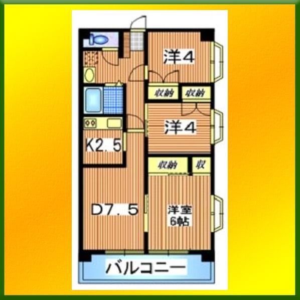 3DK Corner Room Apt in Hanakoganei R87 001