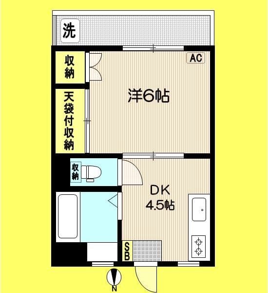 1DK Apt on Top Floor in HigashiKoenji F88 101