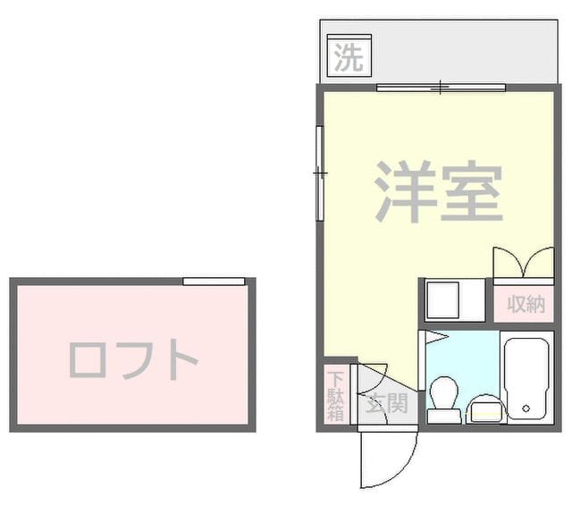 1R Loft Apt in KamiHoshikawa W91 001