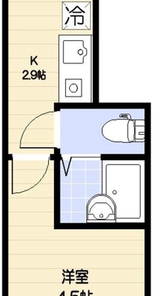 1K Apt with Separate BT in Hatsudai W21 001