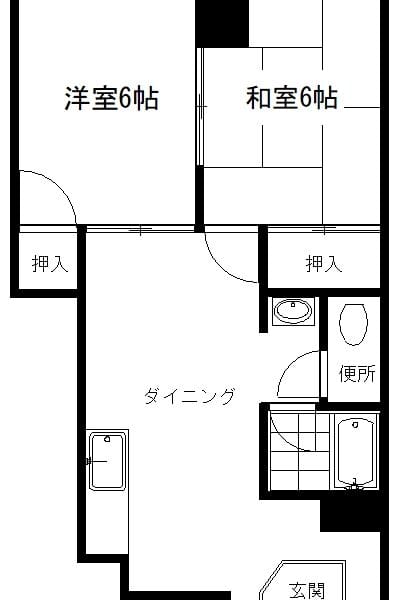 2DK Room Sharing OK Apt in TANASHI R73 101