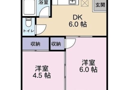 2DK APT on Top Floor in KitaUrawa W87 001