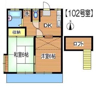 2DK Loft Apt in Tanashi W92 001