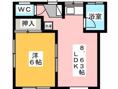 1LDK Pet OK Apt in Shibasaki W95 101