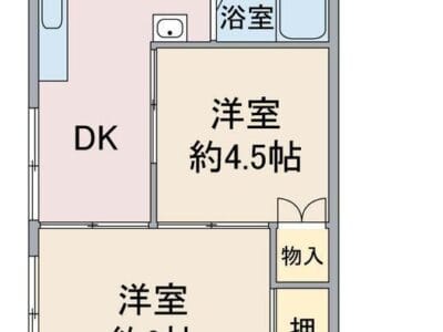 2DK Corner Room Apt in Sangenjaya F76 101