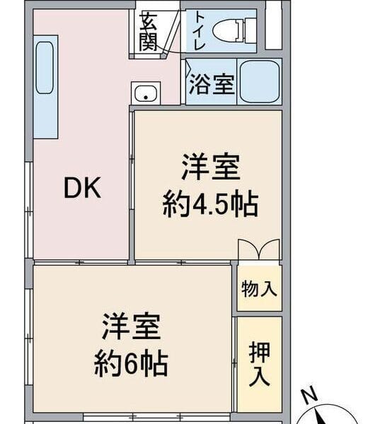 2DK Corner Room Apt in Sangenjaya F76 101