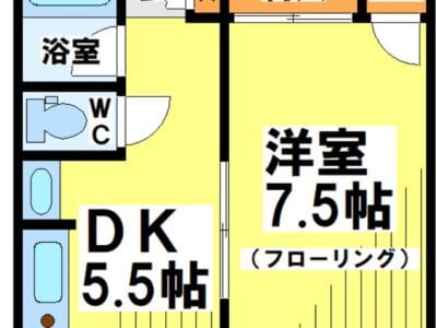 1DK Apt with Washlet in Shibasaki F85 105