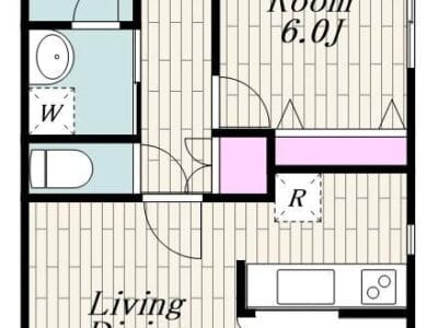〇1LDK Apt on Top Floor in KishineKoen W03 105