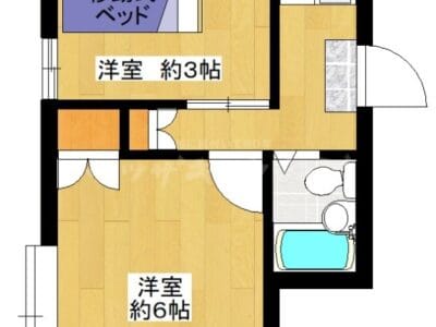 2K Corner Room Apt in Nogata W94 001