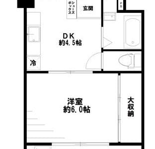 1DK Apt with Separate BT in Honancho R74 105