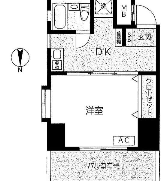 1DK Corner Room Apt in KANAGAWA S97 011