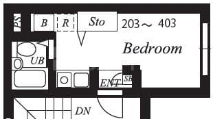 1R Student OK Apt in Sumiyoshi R24 003