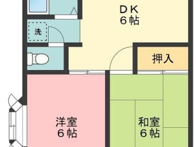 2DK Corner Room Apt in Hoya F88 101