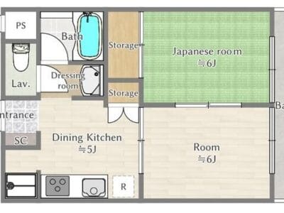 〇2DK Apt with FREE Rent in Akitsu R93 201