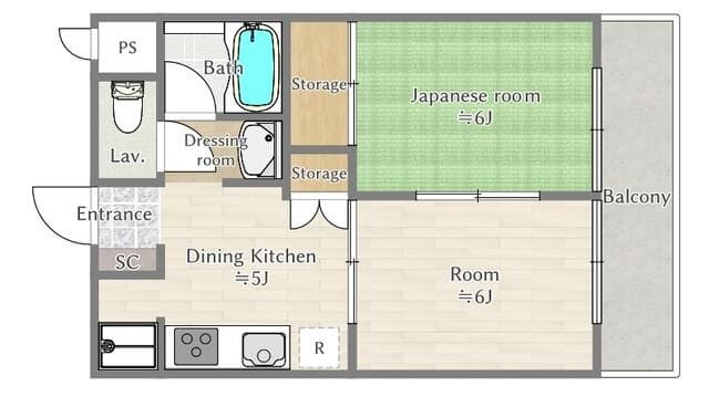 〇2DK Apt with FREE Rent in Akitsu R93 201