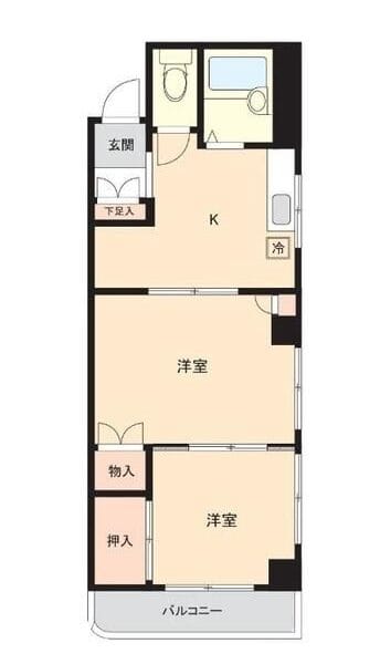 2K Corner Room Apt in Kitasenju F87 001
